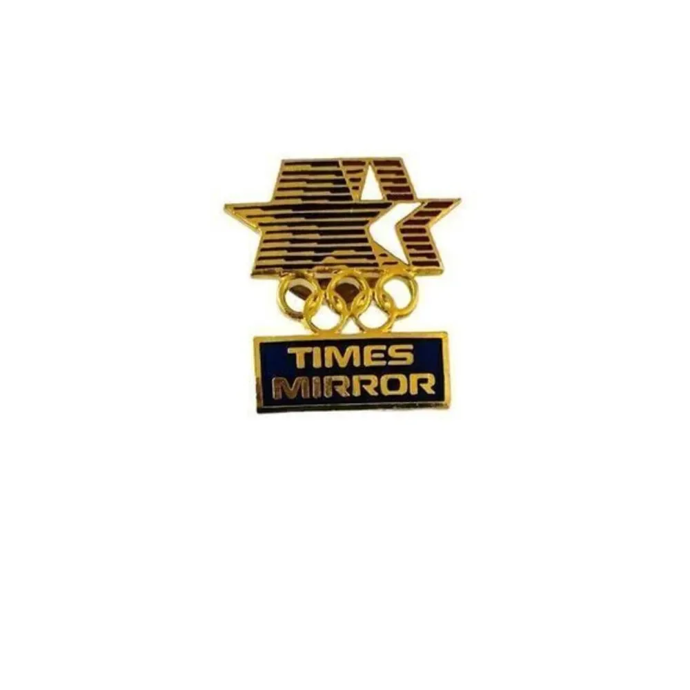 Vintage Times Mirror Team USA Olympics 1984 Lapel Pin Red White‎ & Blue 3/4